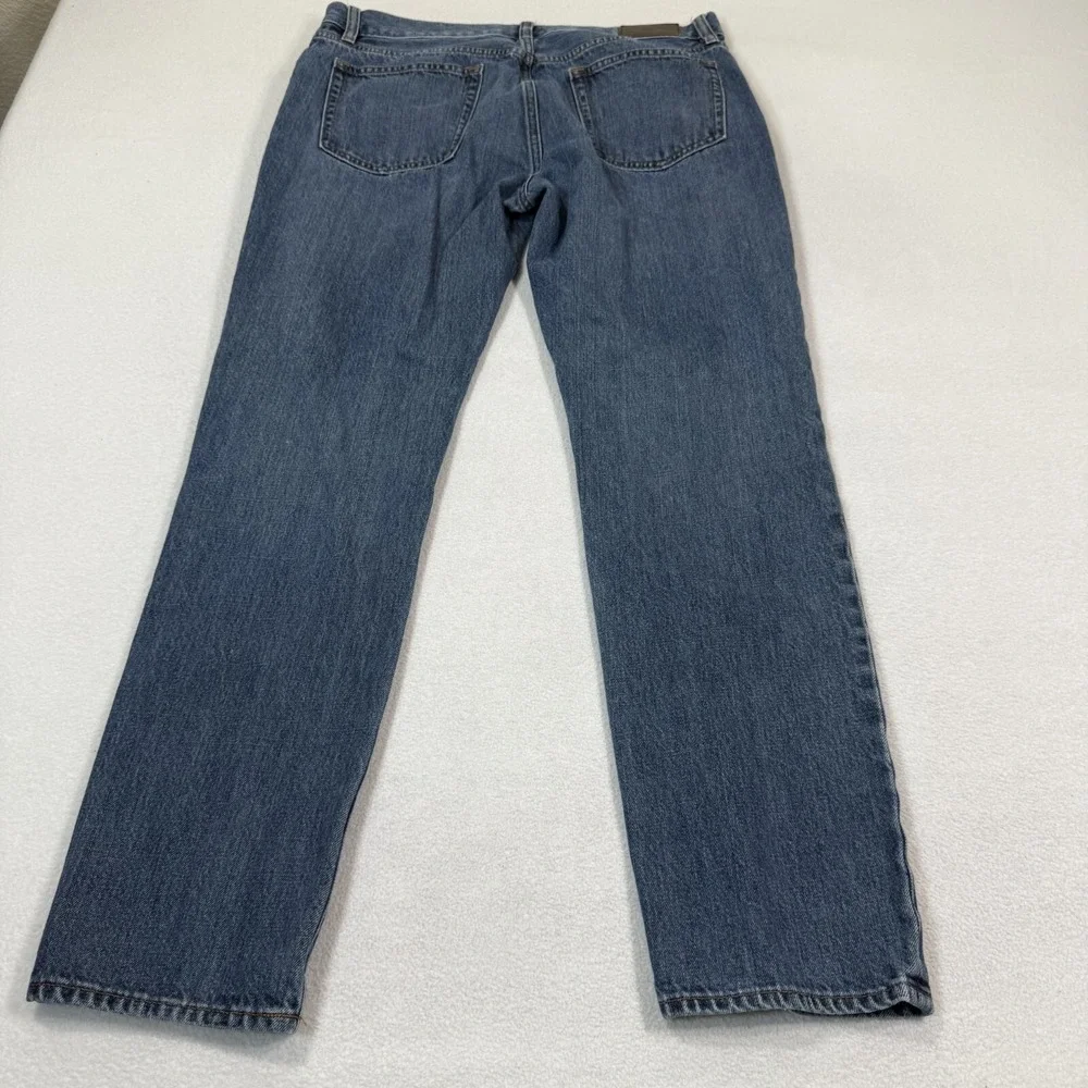 J Crew Jeans men's 33x30 Blue Denim The Driggs Straight Fits‎ Whisker Faded